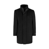 T.O. Men's Lincoln Wool Coat with Fur Collar