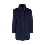 T.O. Men's Lincoln Wool Coat with Fur Collar