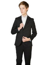 Soho T.O. Boy's Black Stretch Suit