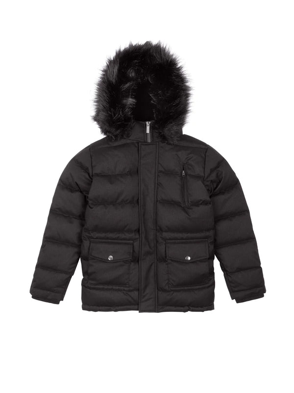 Boy's Patch Pocket Puffer Coat