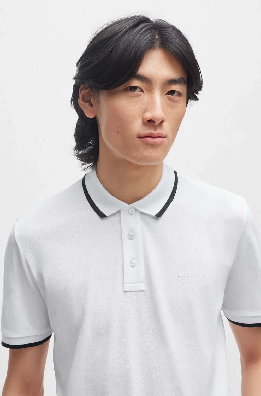 Hugo boss white polo on sale