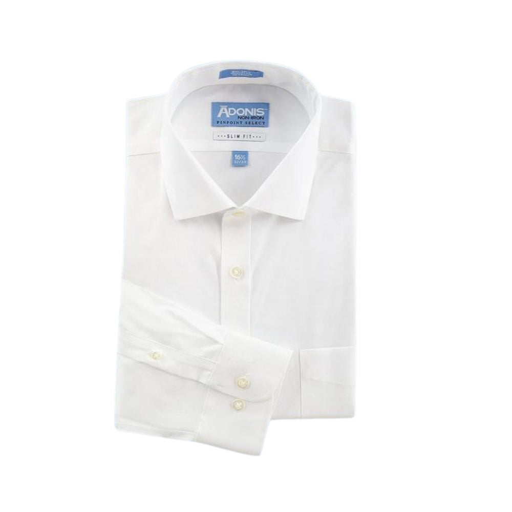 inexpensive white dress shirts Adonis Boys' Small Twill Non- Iron Shirt Classic / French Cuff / 20